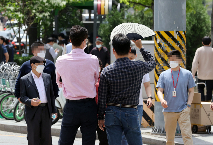 초여름 날씨에 등장한 부채