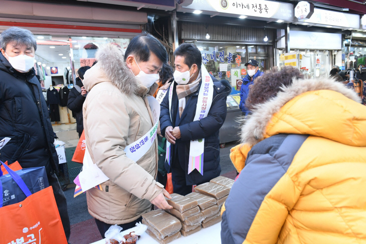 백경현 구리시장 18일 설맞이 전통시장 방문