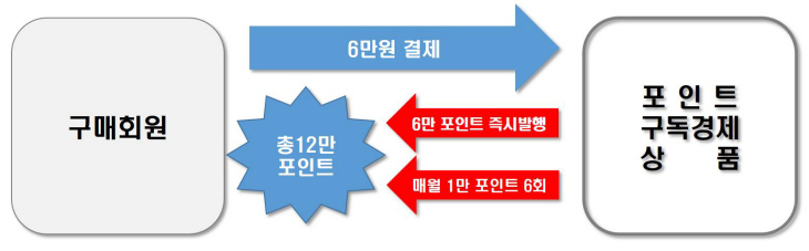 포인트 구독경제상품 개념도