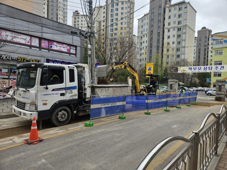 남양주시 퇴계원 도제원초등학교 공공오수관로 설치