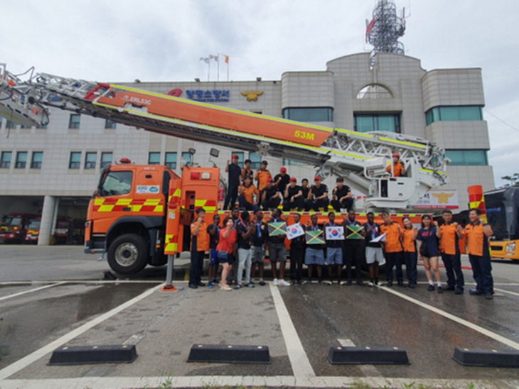 자메이카-한국 잼버리 대원 123명 양평 체류활동