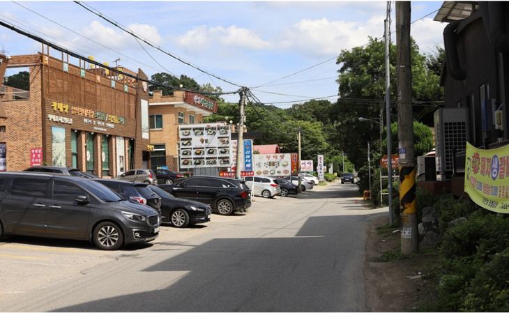 안산시 ‘명품 화정 둘레길 음식거리’ 입구