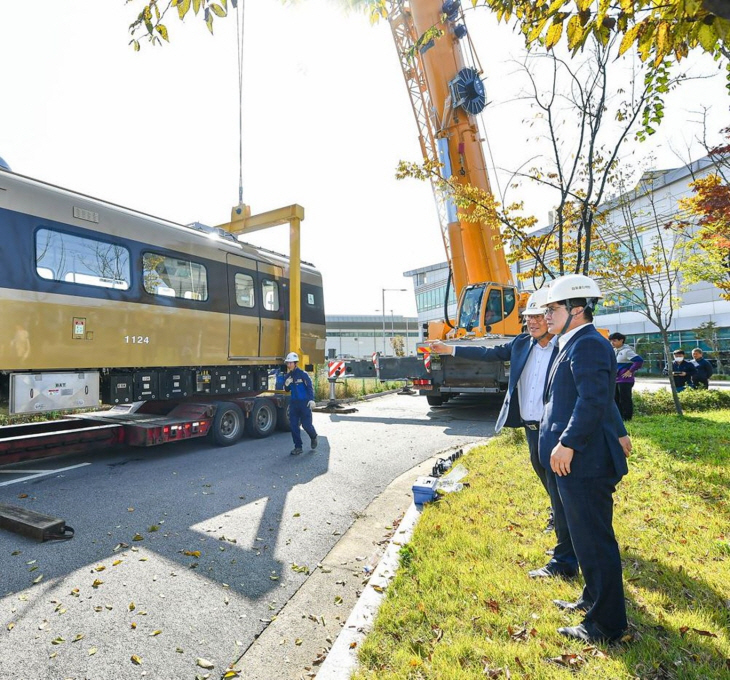 김병수 김포시장 김포골드라인 첫번째 증차차량 현장점검