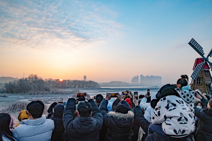 의왕시 1일 왕송호수 해맞이 현장