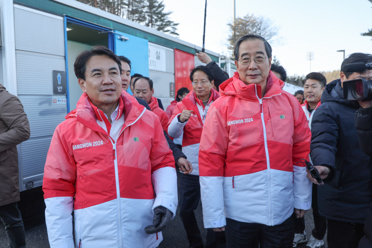 한덕수 총리 강원2024 화장실 점검