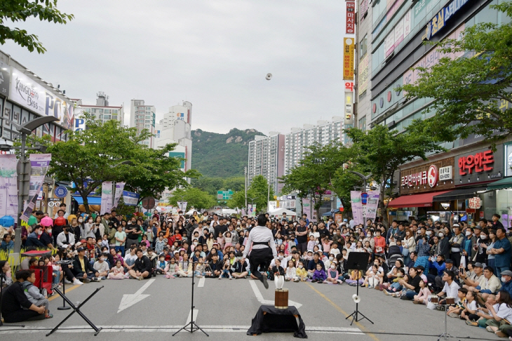 의정부시 회룡거리예술제 현장