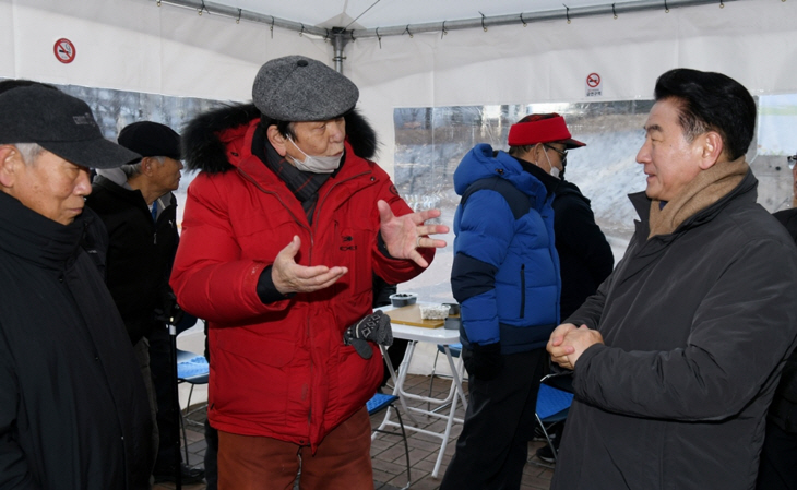 김동근 의정부시장 29일 동막교 ICT쉼터 현장점검