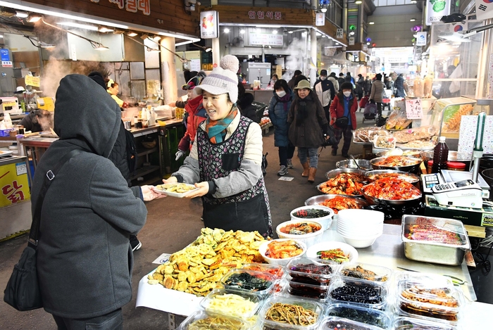 시흥시 신천동 삼미시장 설맞이 현장