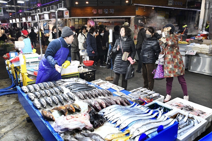 시흥시 신천동 삼미시장 설맞이 현장