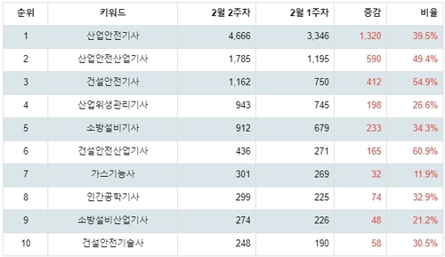 랭키파이 국가기술자격증 (안전관리) 분석 데이터