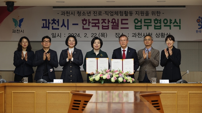 과천시-한국잡월드 22일 청소년 진로직업체험 지원협약 체결