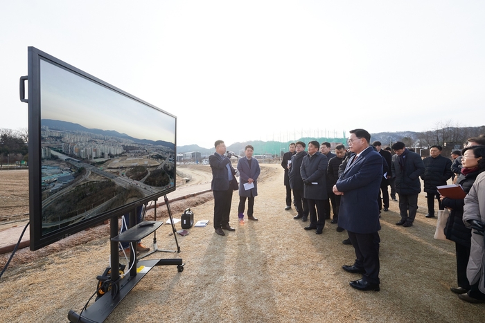 양주시 27일 국제스케이트장 유치 예정부지에서 간부회의 개최