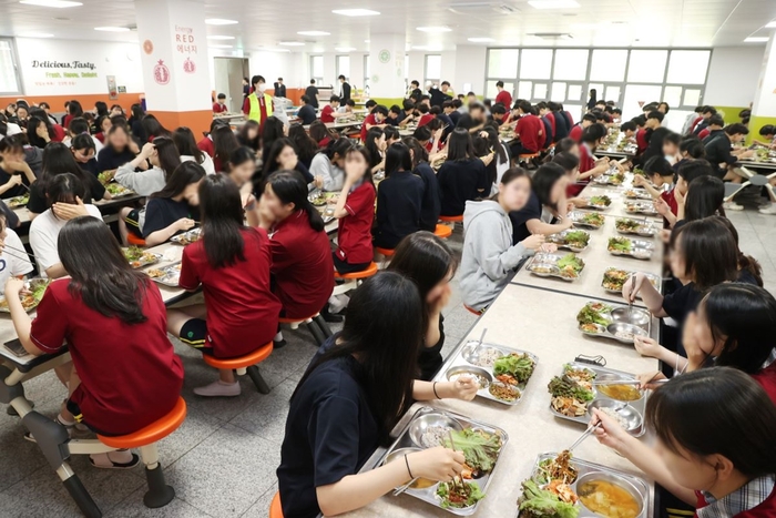 안양시 관내 고등학교 급식현장