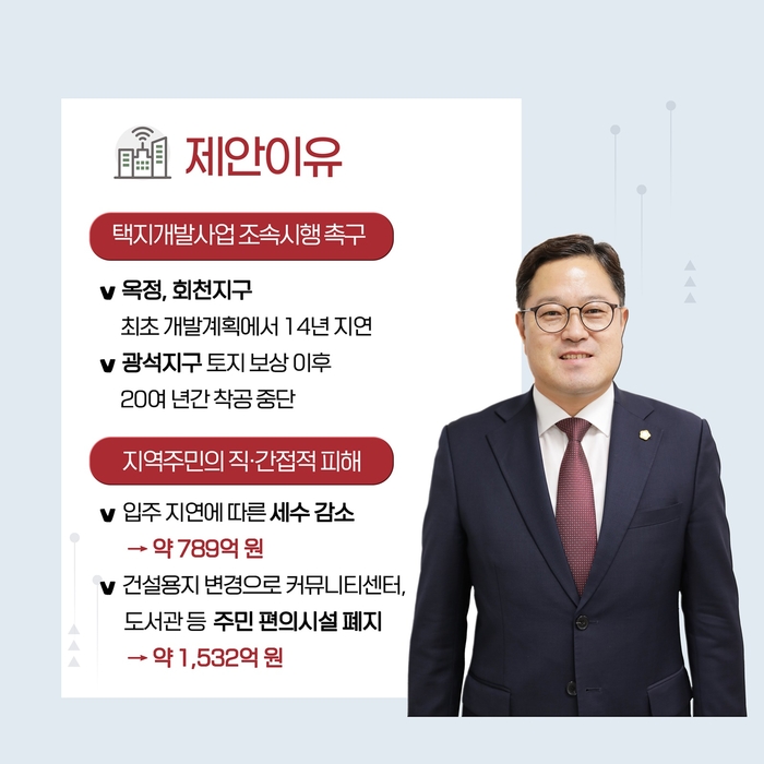 김현수 양주시의회 의원 택지개발 지연대책 촉구 카드뉴스