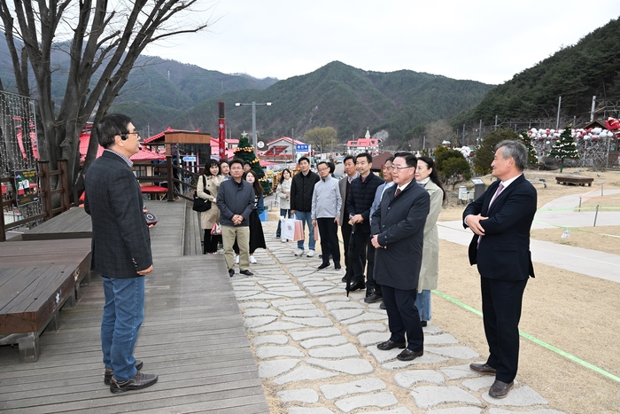 강수현 양주시장 25일 경북 봉화군 분천역-산타마을 벤치마킹