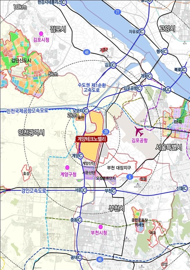 인천 계양지구 위치. 국토부