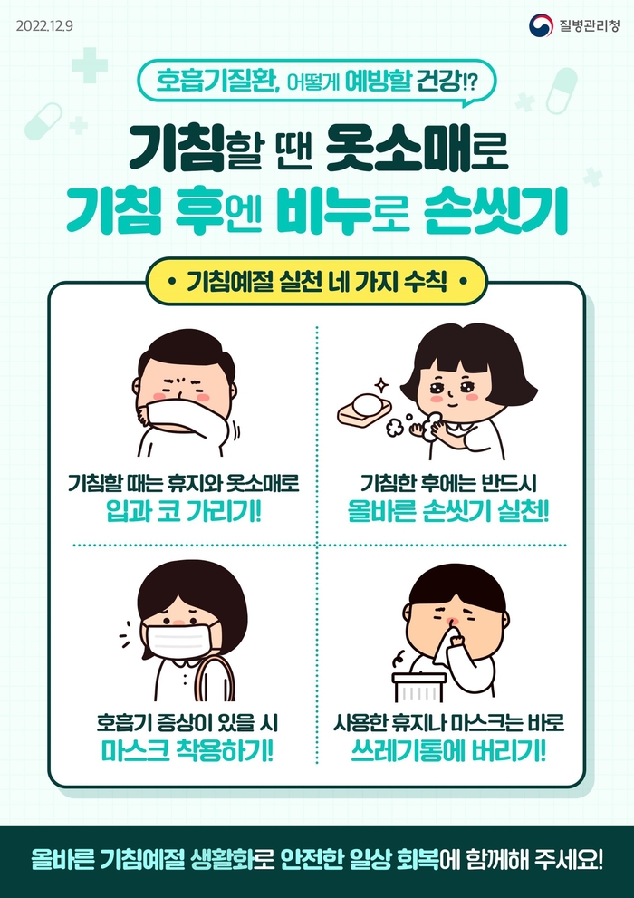 안산시 5월 호흡기 감염병 확산 주의 및 예방 포스터