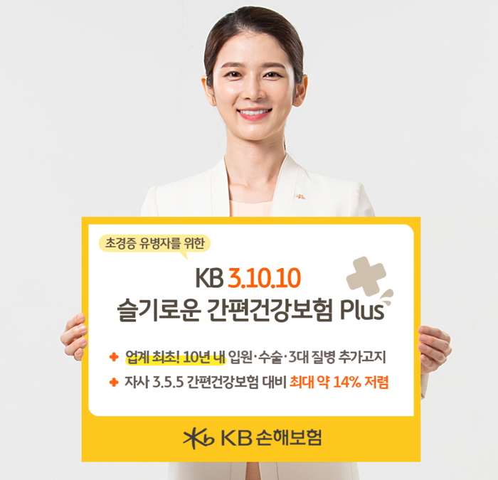 KB손해보험이 증상이 경미한 유병자를 위한 신상품 'KB 3.10.10 슬기로운 간편건강보험 Plus'를 출시했다고 7일 밝혔다.