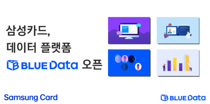 삼성카드는 데이터 플랫폼 '블루 데이터 랩(BLUE Data Lab)'을 오픈했다.