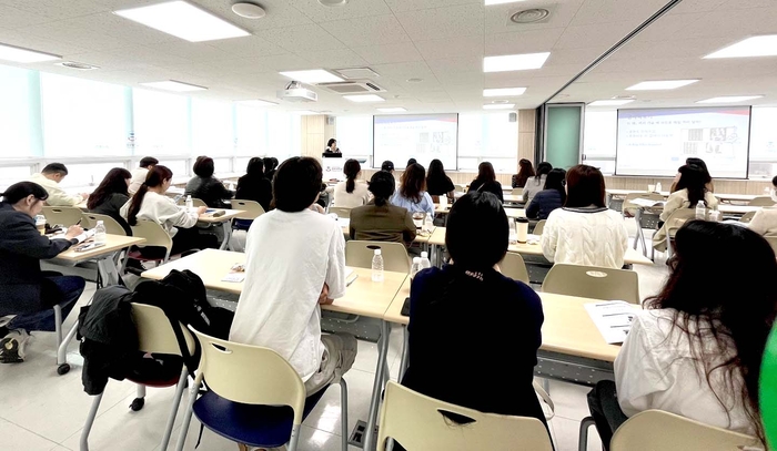 경복대학교 간호교육센터에서 열린 2024년 1차 간호사 보수교육 현장