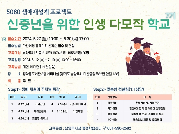 남양주시 인생다모작학교 7기 개강 웹자보