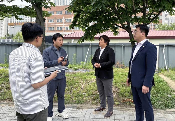 하남시의회 임희도-박선미 의원 27일 미사지구 고등학교 예정부지 불법행위 점검