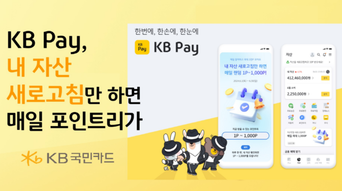 KB국민카드가 마이데이터 서비스와 연계된 'KB Pay 자산연동 고객 대상 이벤트'를 6월 한달 간 진행한다