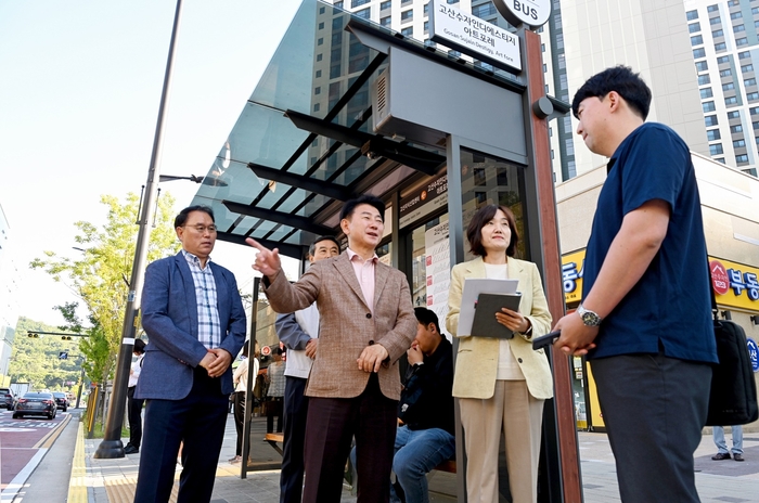 김동근 의정부시장 3일 의정부01번 공공버스 연장노선 현장점검