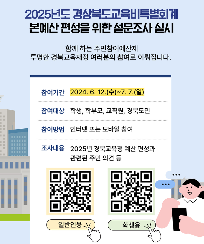 경북교육청, 2025년도 예산 편성을 위한 주민 설문조사 실시