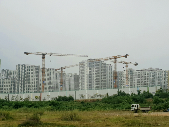 경기 성남시의 한 아파트 건설 현장