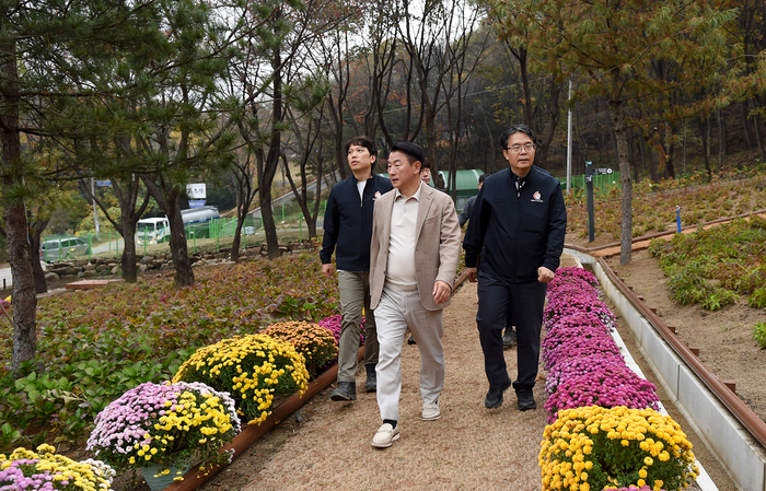 김동근 의정부시장 자일산림욕장 현장점검