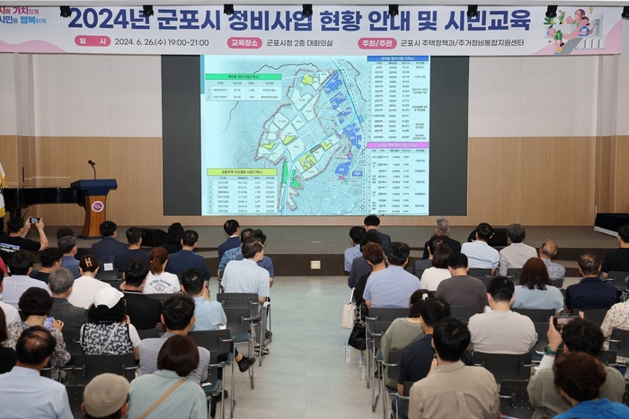 군포시 26일 도시정비사업 안내-시민교육 개최