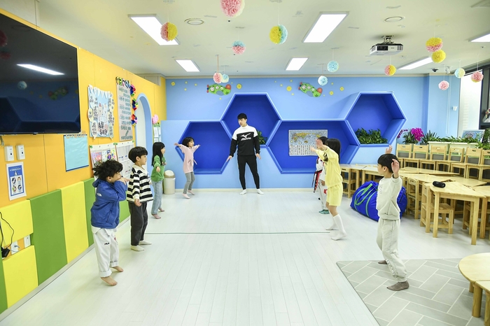 김포시 풍무동 아이돌봄센터에서 활동 중인 아이들