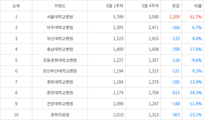 랭키파이 트렌드 지수 분석 데이터