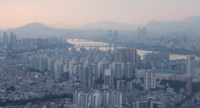 서울 강남구, 송파구 등 서울시내 아파트 단지 전경.