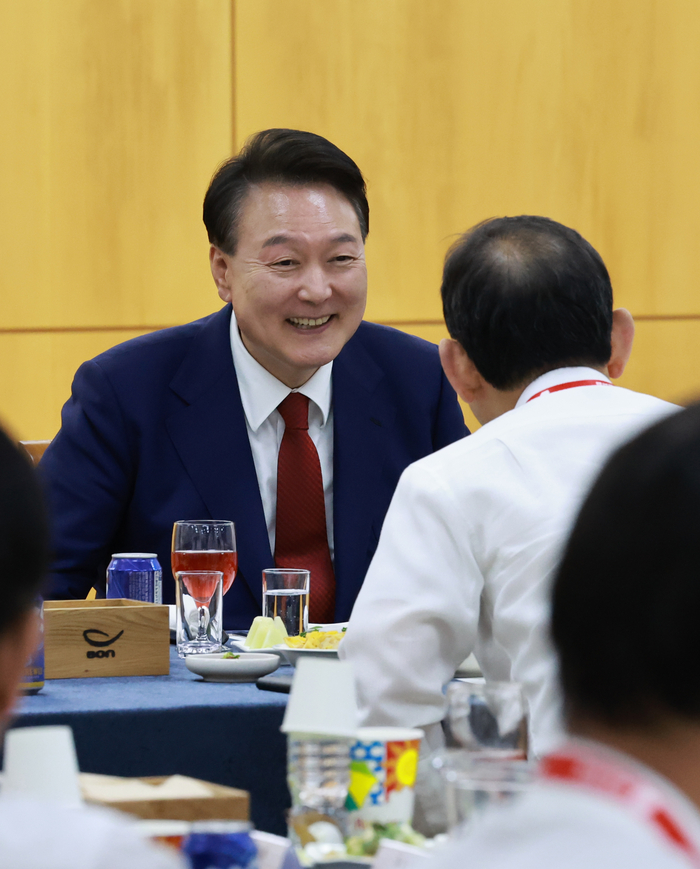 지난달 30일 제22대 국민의힘 국회의원 워크숍에 참석한 윤석열 대통령.연합뉴스