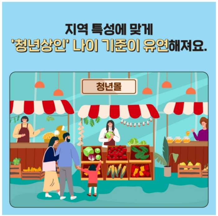 청년상인 나이 기준 개선