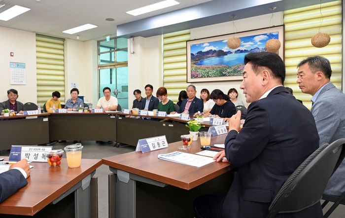 김동근 의정부시장 9일 흥선호원권역 현장 티타임 진행