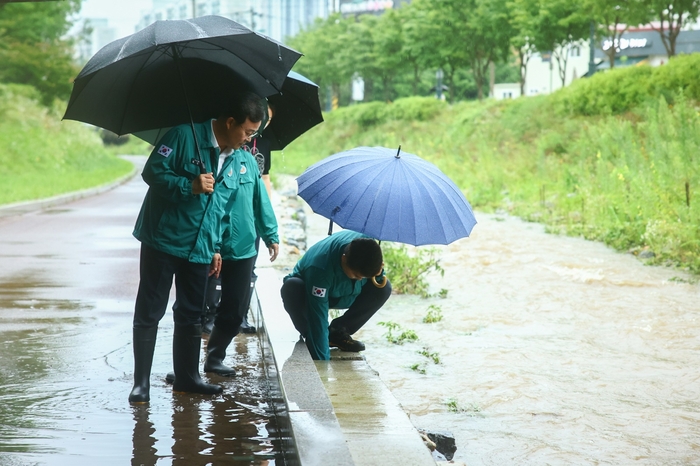 김성제 의왕시장 18일 집중호우 대응현장 점검