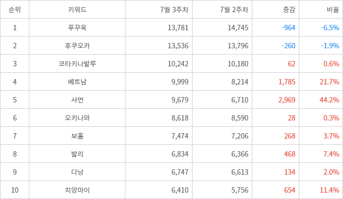 랭키파이 트렌드 지수 분석 데이터