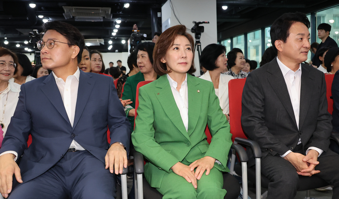 국민의힘 윤상현,나경원, 원희룡 대표 후보 (왼쪽부터).연합뉴스