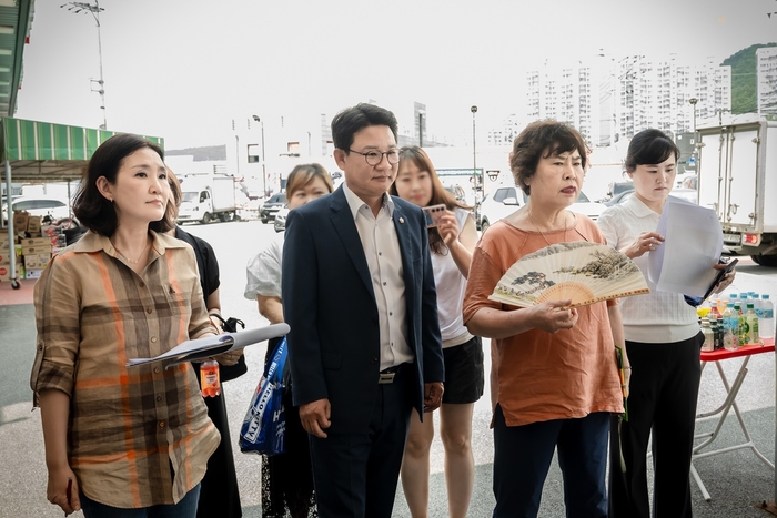 남양주시의회 5일 오남읍 시가지 통과도로 개선공사 현장방문