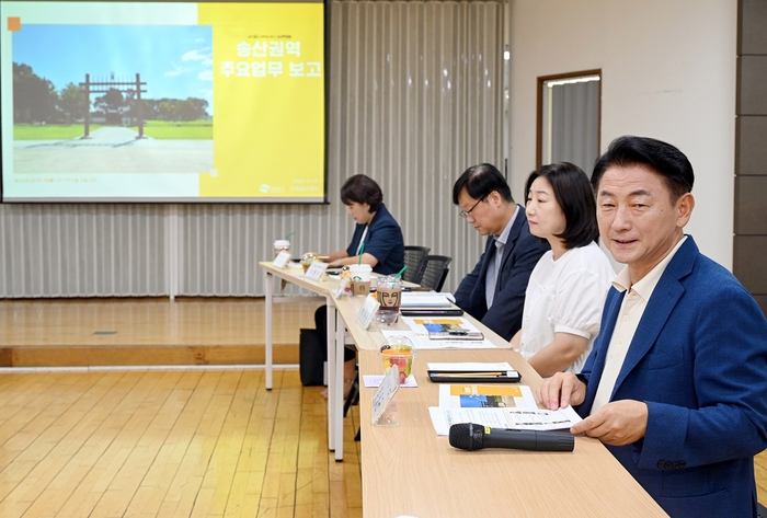 김동근 의정부시장 14일 송산권역 현장 티타임 진행