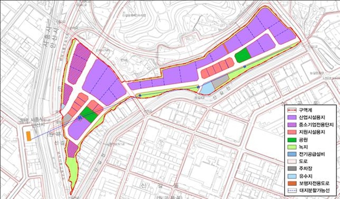 안산시 신길일반산업단지 조성사업 개요도