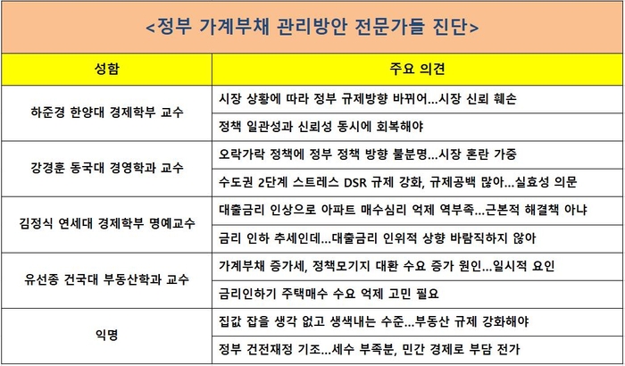 가계부채 관리 전문가 진단.