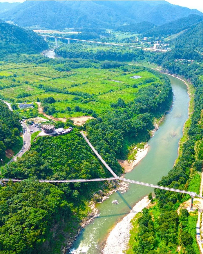 포천 한탄강 생태경관단지 연결 410m Y형 출렁다리