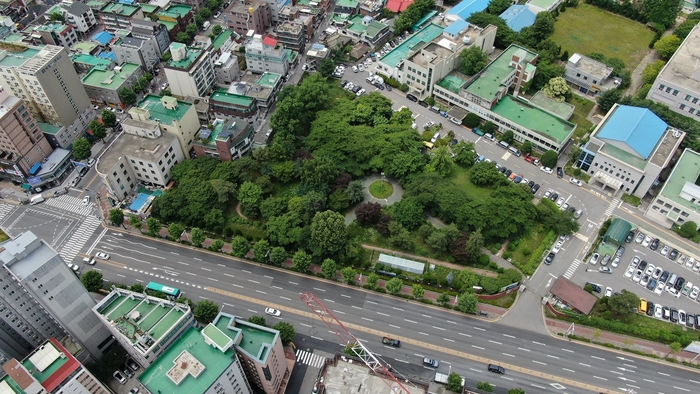 안양시 옛 농림축산검역본부 녹지공간 전경