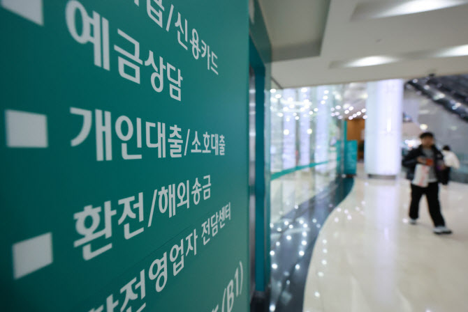 지난달 5대 은행(KB국민·신한·하나·우리·NH농협)의 신용대출은 한 달 새 8494억원 증가했다.