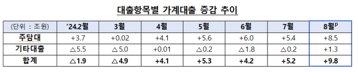 대출항목별