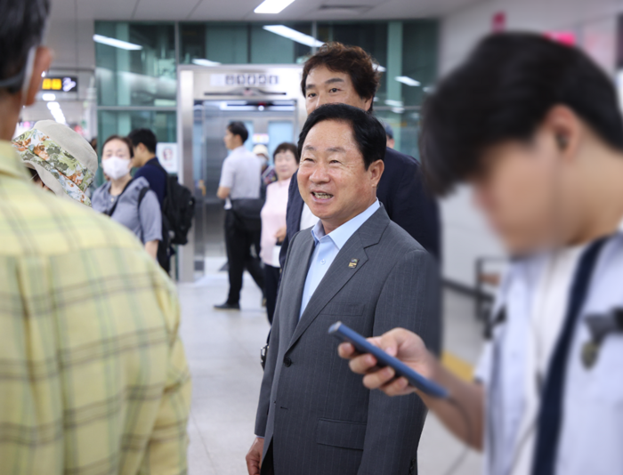 주광덕 남양주시장 별내선 운행 현장점검